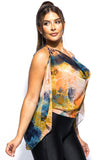 Open Back Cowl Neck Top