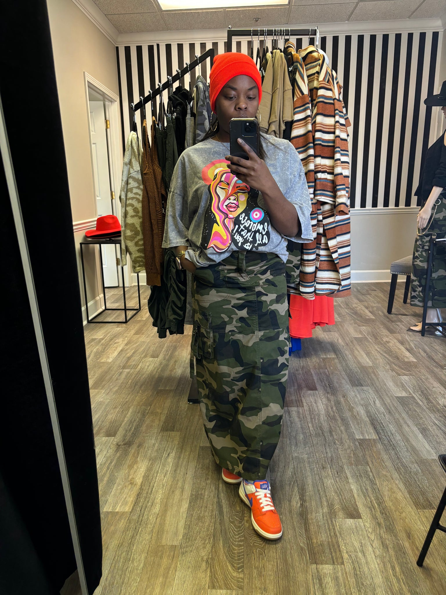Sha Carri Camo Maxi Skirt