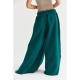 Zaria Wide-Leg Side Zipper Sweatpant