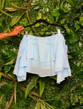 Leah Off the Shoulder Layered Crop Top