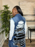 Rylee DISTRESSED DENIM VEST