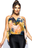 Open Back Cowl Neck Top
