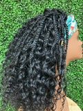 Cassye- Bohemian Box Braid Headband Wig- Synthetic Hair