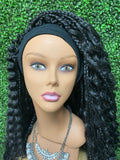 Cassye- Bohemian Box Braid Headband Wig- Synthetic Hair