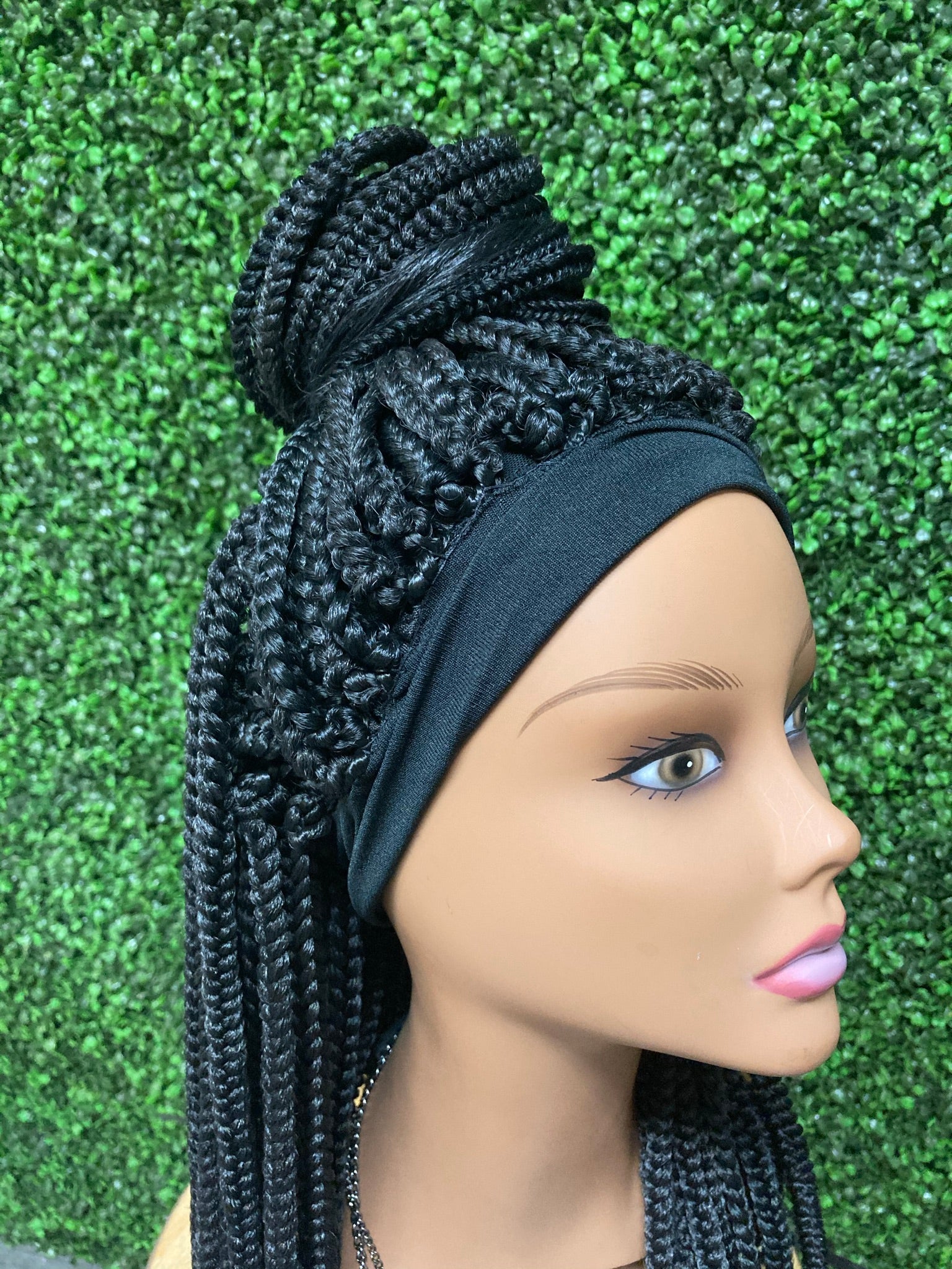 Half up/half down 3step box braid headband wig. Amazon.com : Prosa Kinky curly 3 in 1 Half Wig synthetic  main image 3