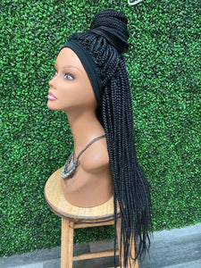 Nyah Half Up/ Half Down Braided Headband Wig- Synthetic Hair