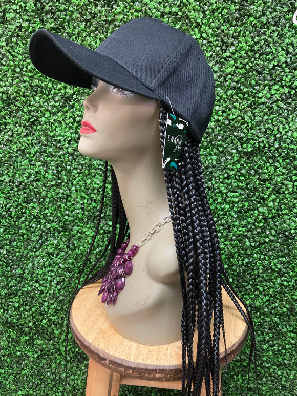 Danielle- Box Braid Hat Wig- Synthetic Hair