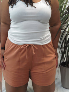 Sunni Plus Size Drawstring Shorts w/ Pockets