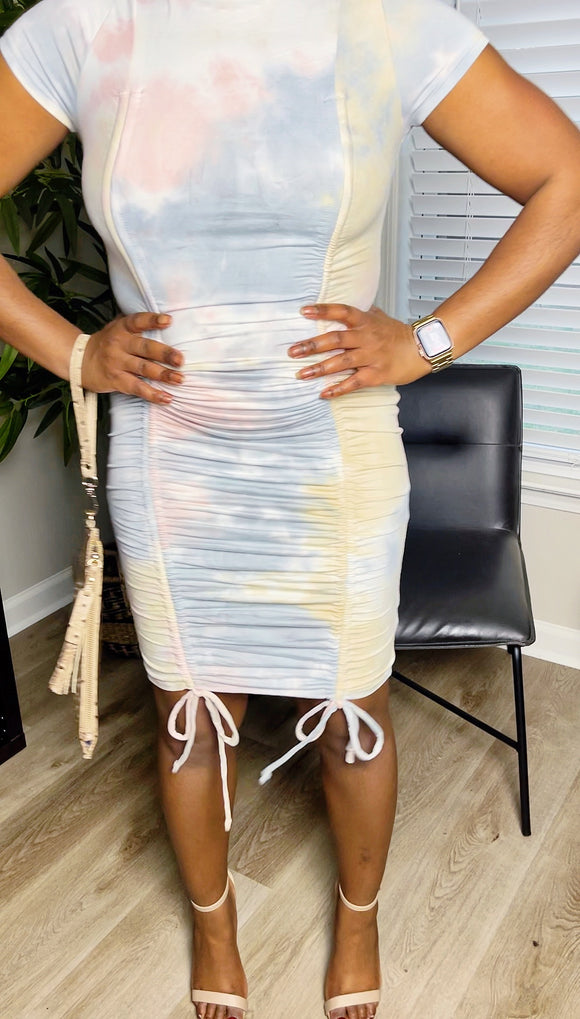 Quinn Ruched Bodycon Mini Dress
