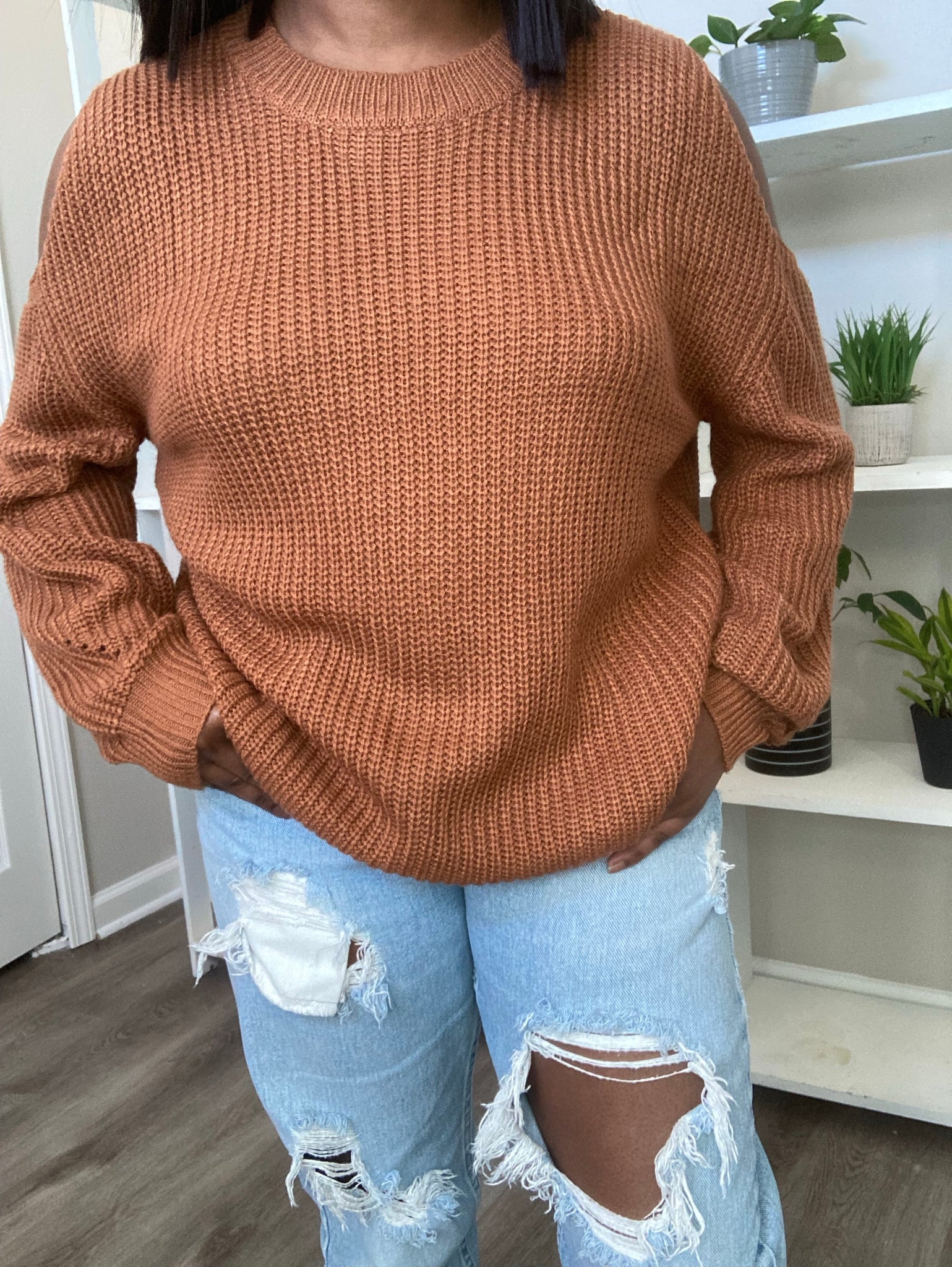 American eagle online cold shoulder sweater