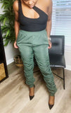 Tye Ruched Joggers with Pockets